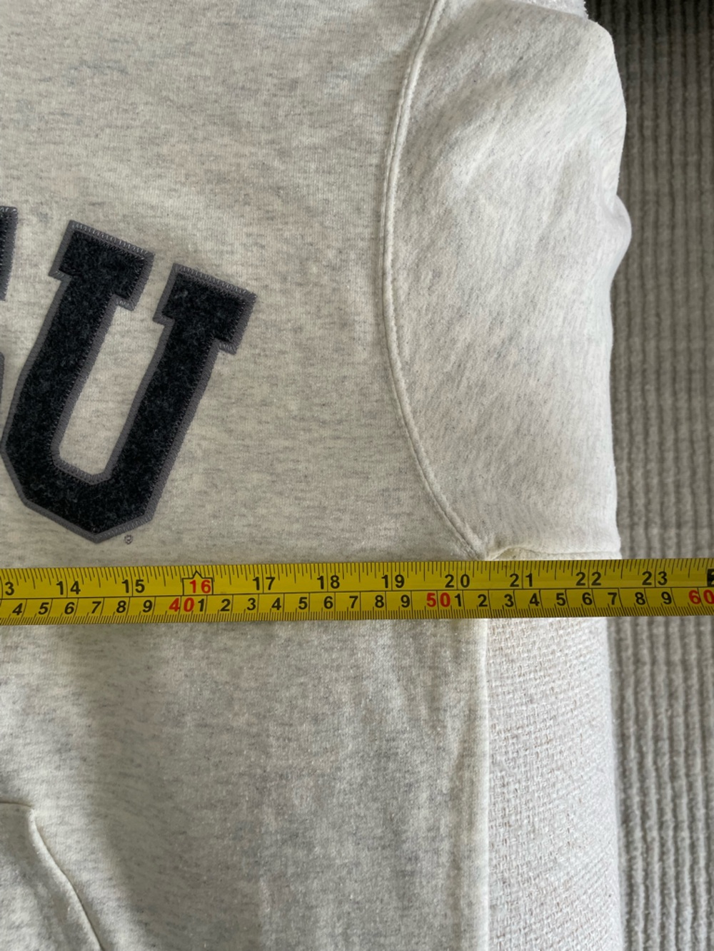 Champion SDSU Classic Twill Hoodie Sweatshirt Heather Oat Light Grey Charcoal - Picture 11 of 13